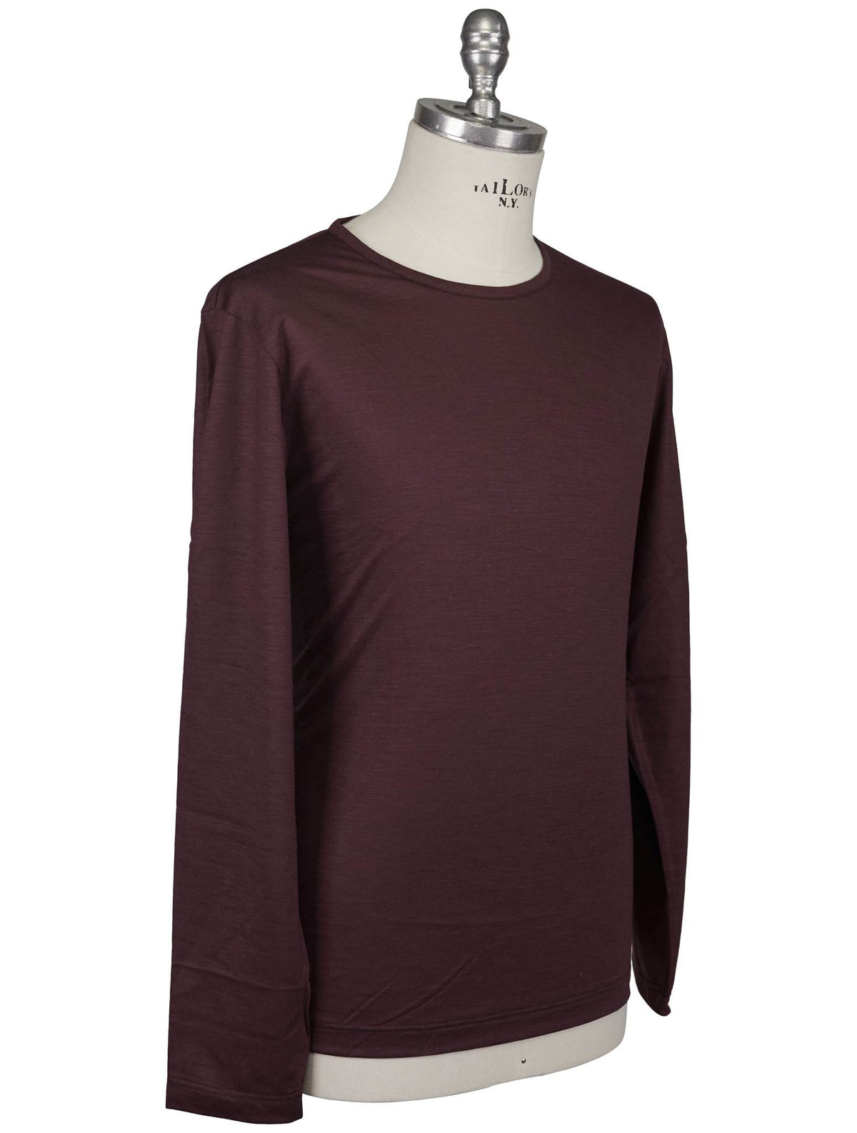 Gran Sasso Gran Sasso Burgundy Virgin Wool Sweater Crewneck Burgundy 001