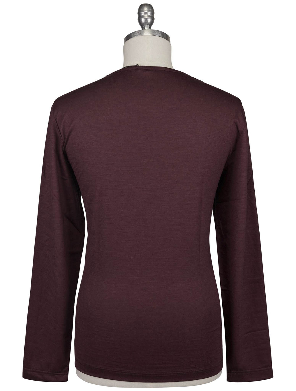 Gran Sasso Burgundy Virgin Wool Sweater Crewneck