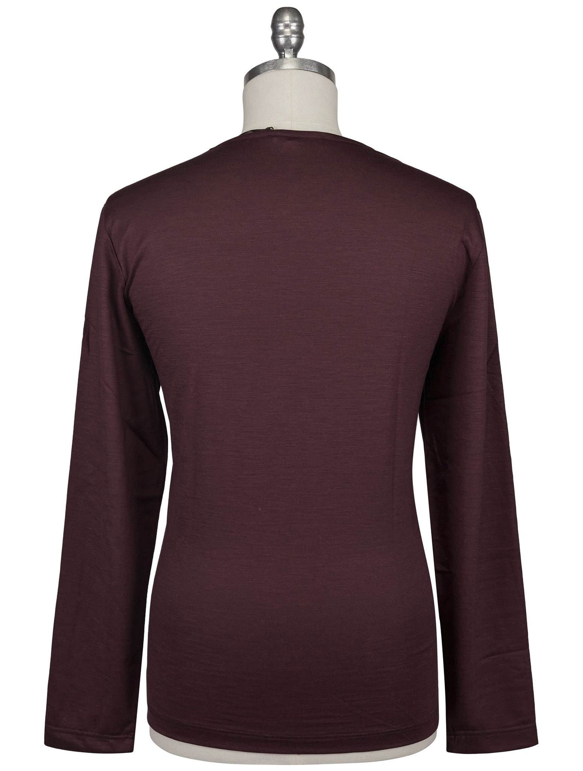 Gran Sasso Burgundy Virgin Wool Sweater Crewneck
