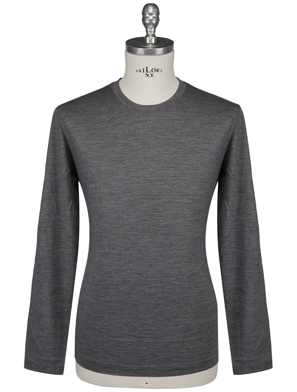 Gran Sasso Gray Virgin Wool Sweater Crewneck
