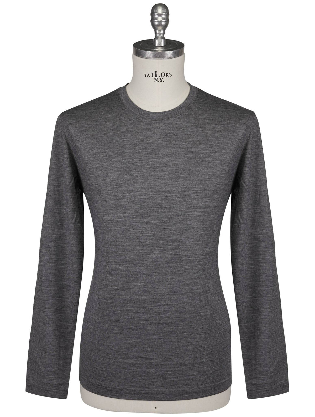 Gran Sasso Gray Virgin Wool Sweater Crewneck