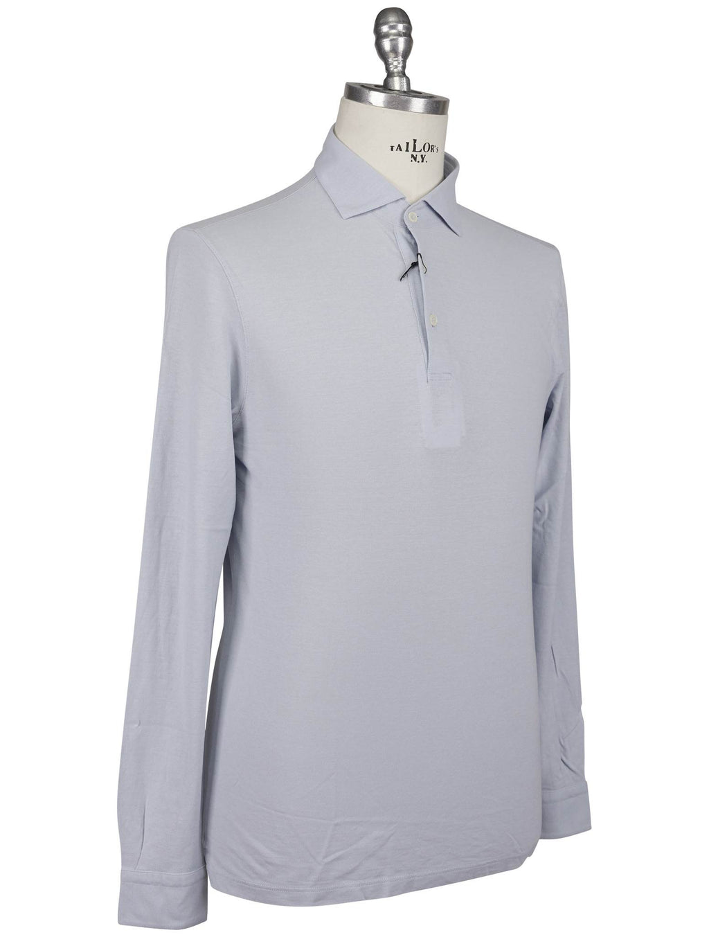 Gran Sasso Gran Sasso Light Blue Cotton Sweater Polo Light Blue 001