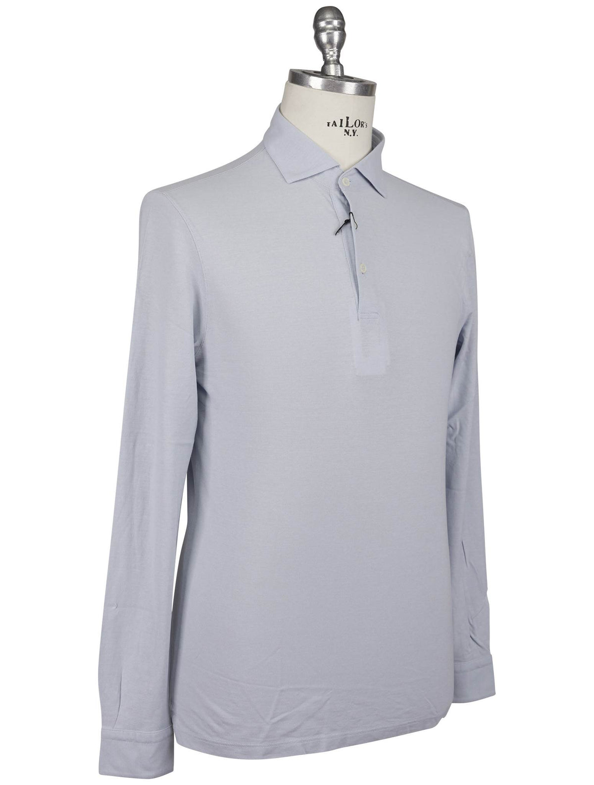 Gran Sasso Gran Sasso Light Blue Cotton Sweater Polo Light Blue 001