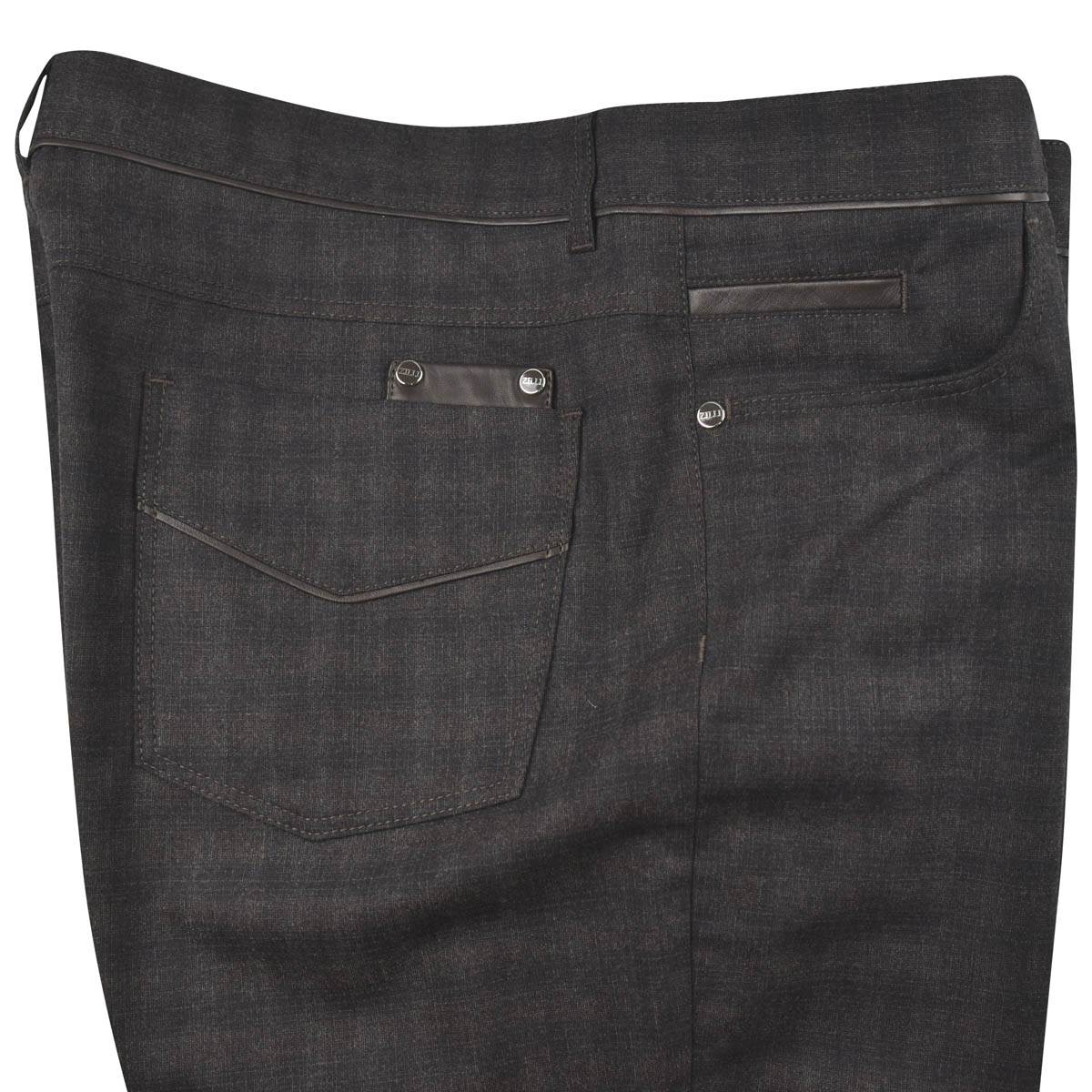 Zilli Brown Wool Ea Jeans
