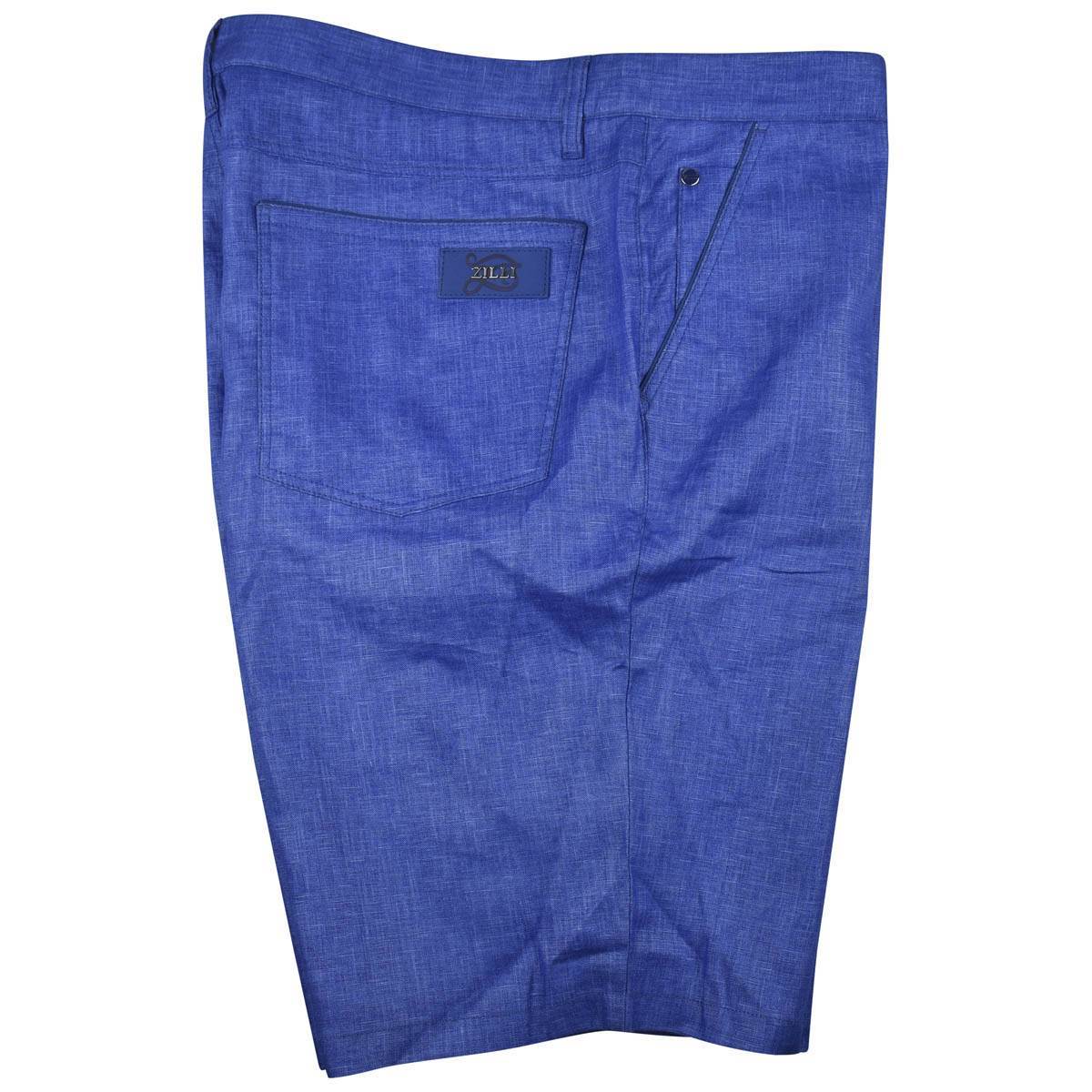 Zilli Zilli Blue Linen Short Pant Blue 000