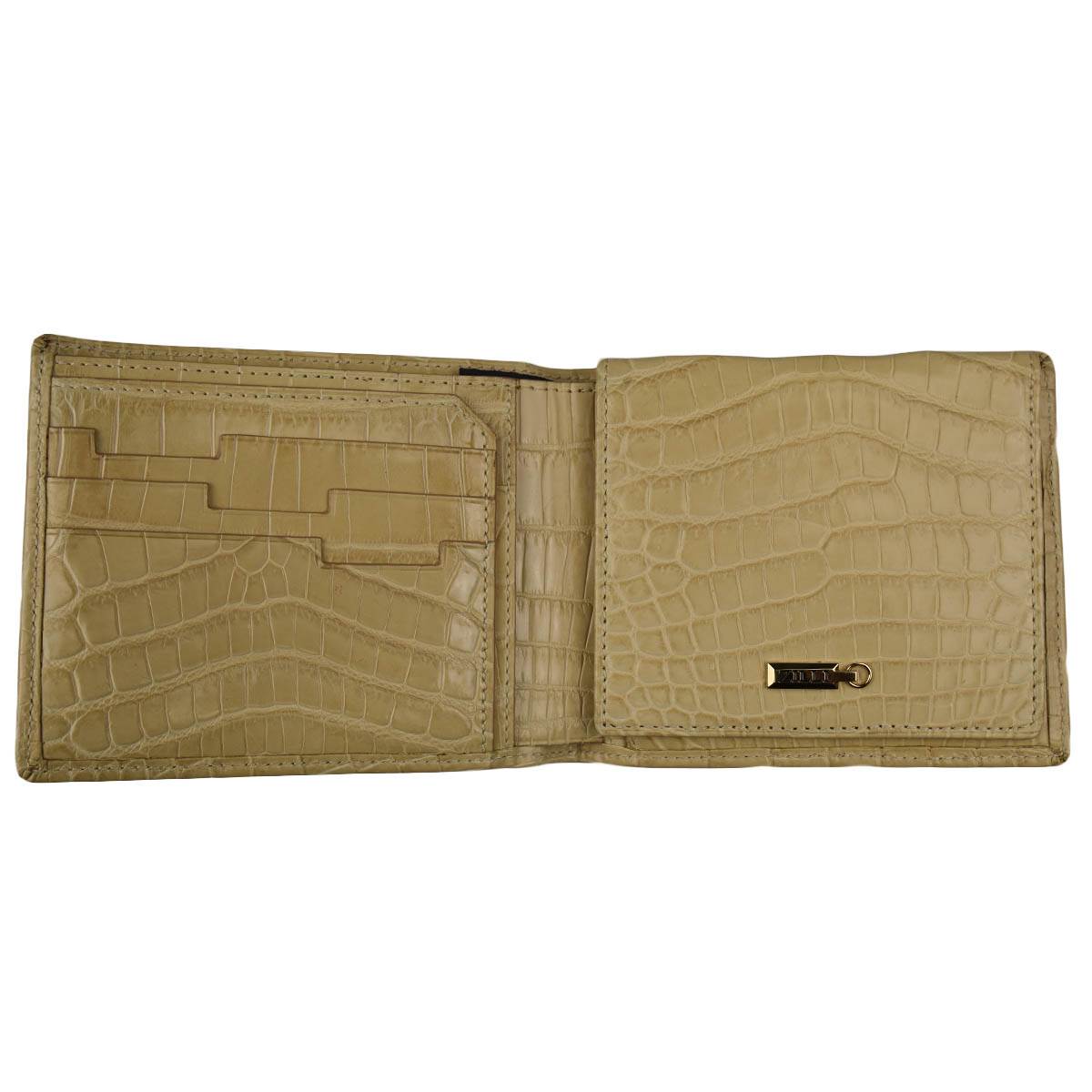 Zilli Yellow Leather Crocodile Wallet