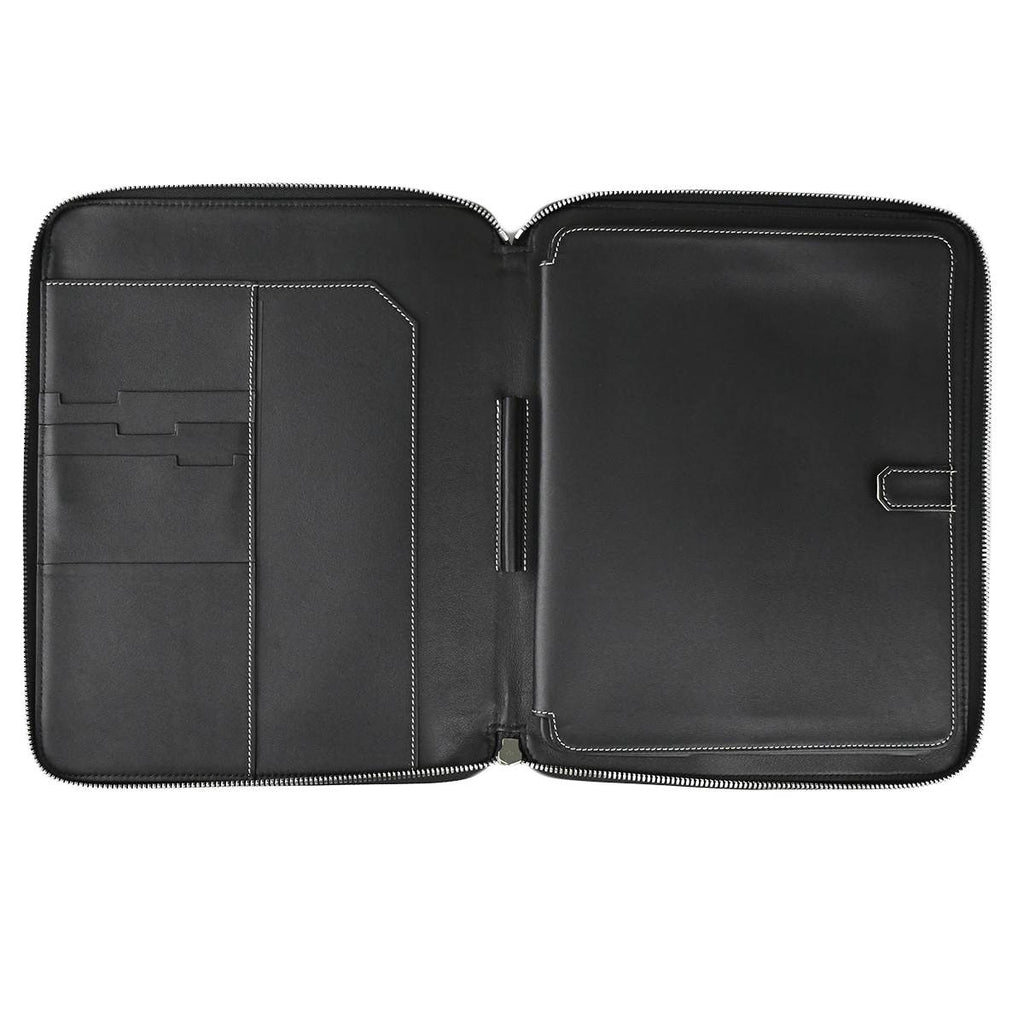 Zilli Black Leather Document Holder