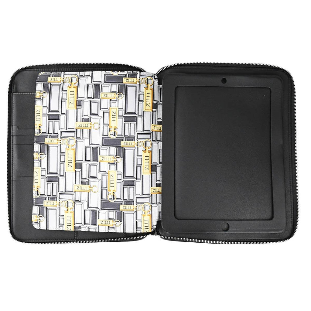 Zilli Black Leather Document Holder