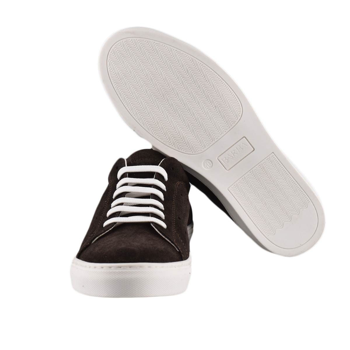 Barba Napoli Brown Leather Suede Shoes