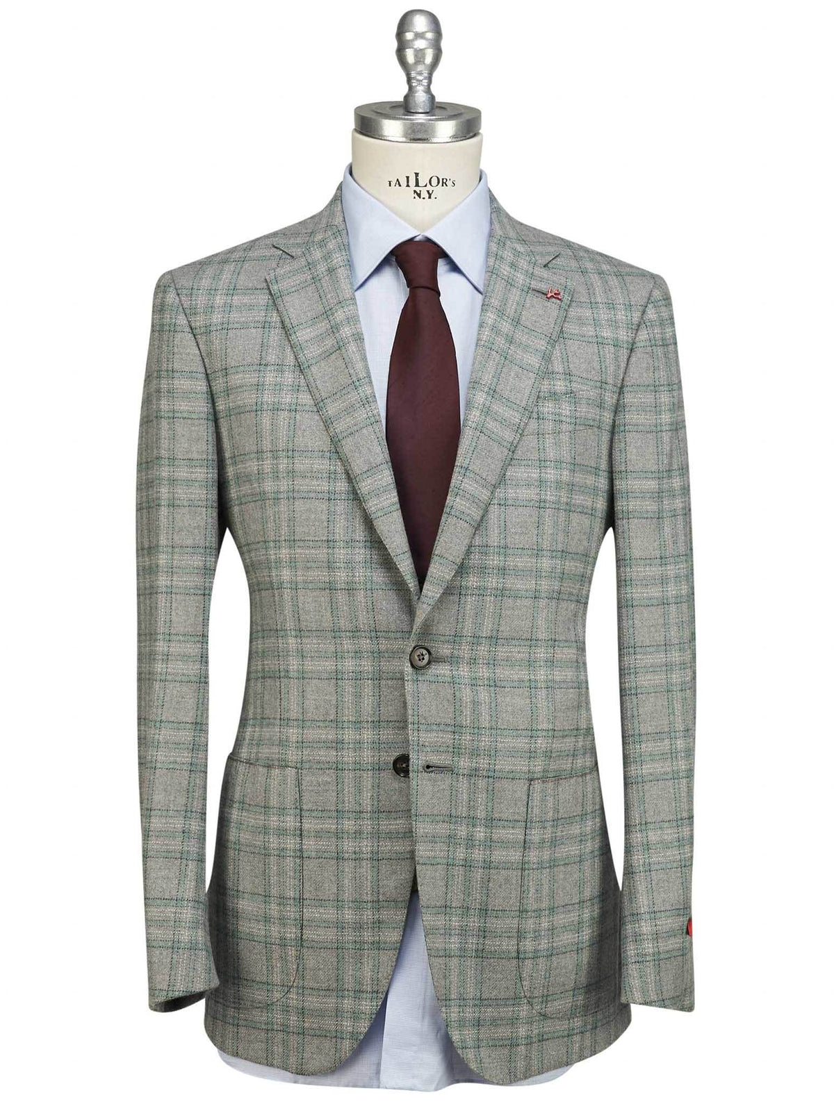 Isaia Multicolor Wool Cashmere Blazer