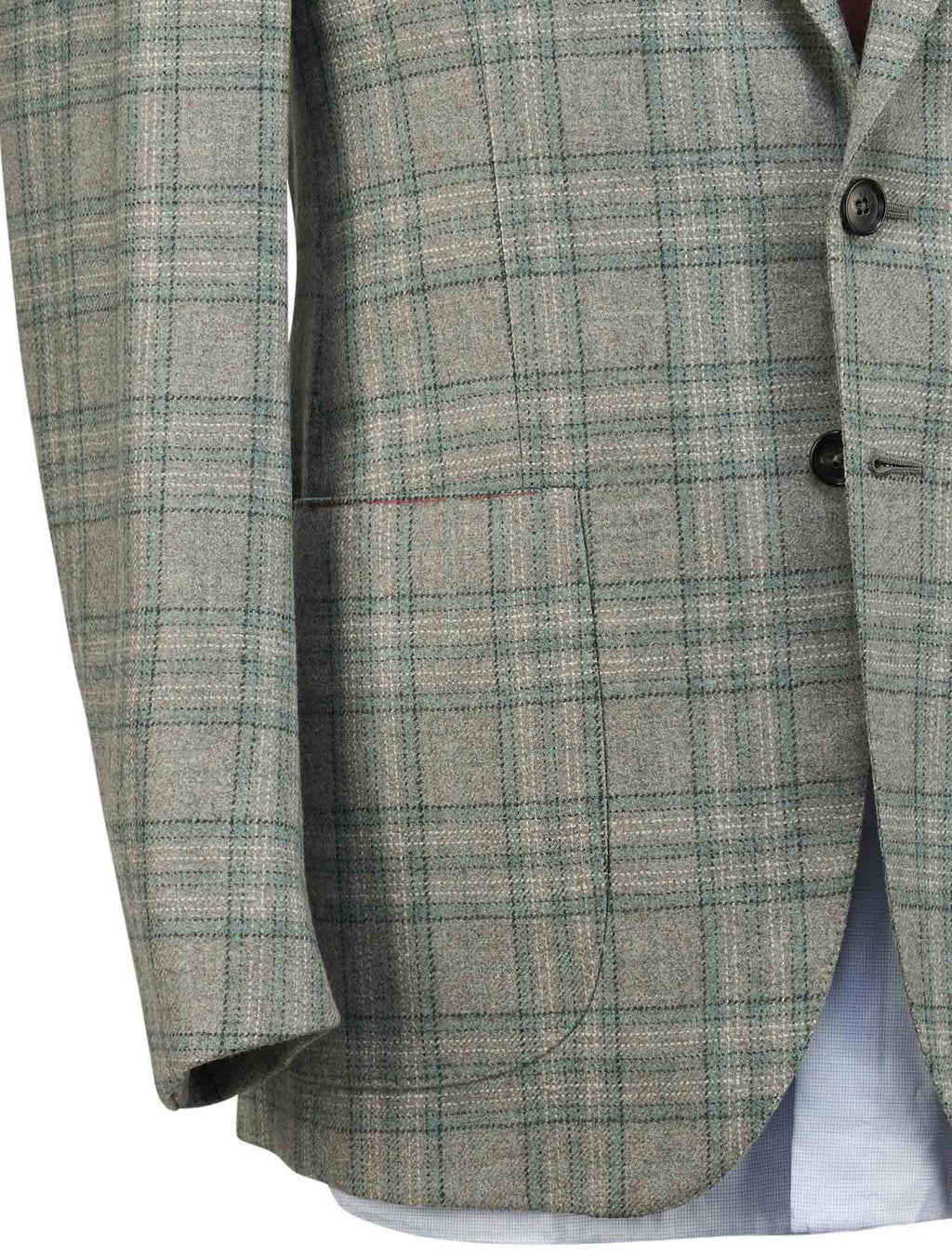 Isaia Multicolor Wool Cashmere Blazer