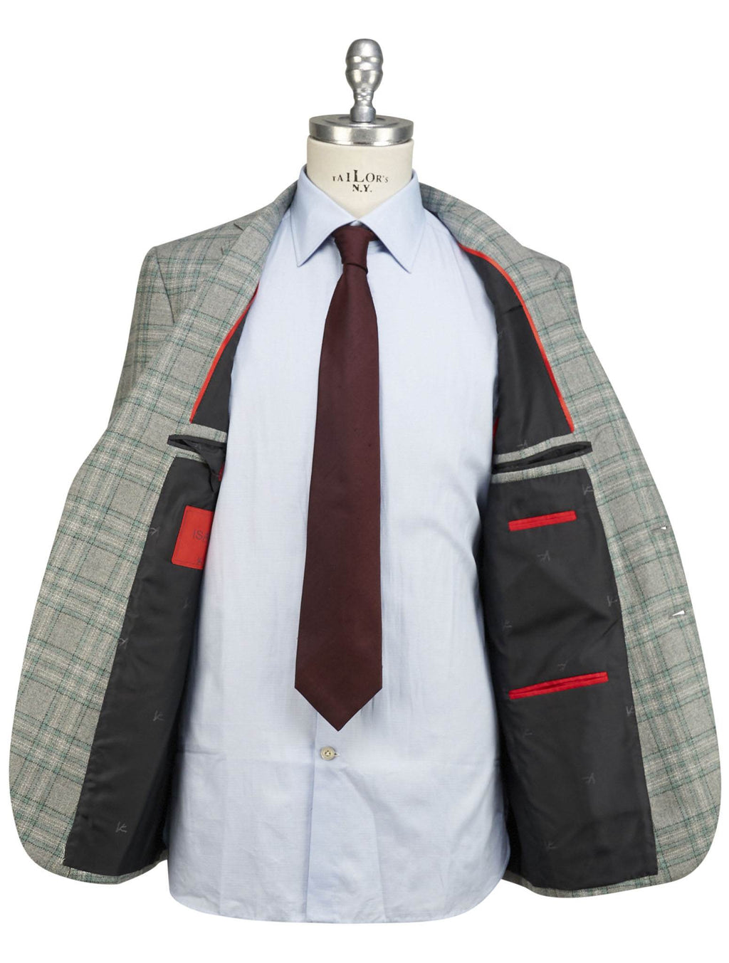 Isaia Multicolor Wool Cashmere Blazer