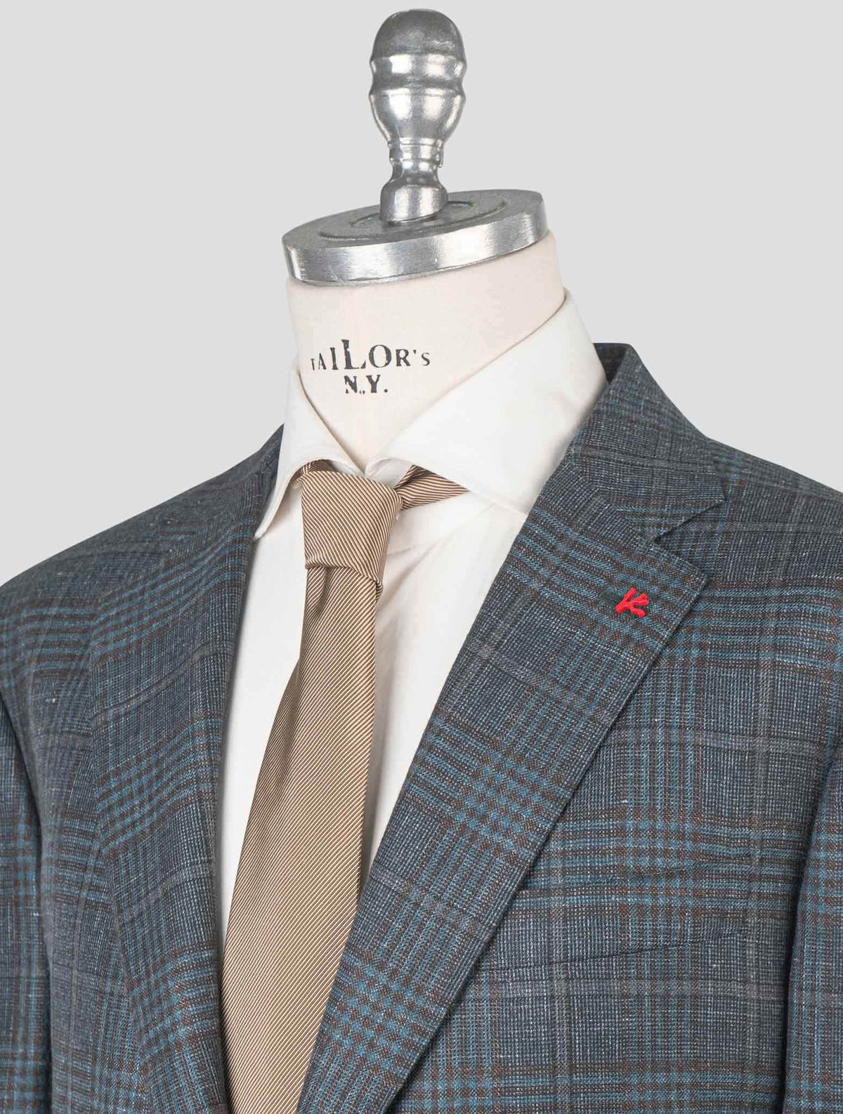 Isaia Green Wool Cashmere Silk Linen Blazer