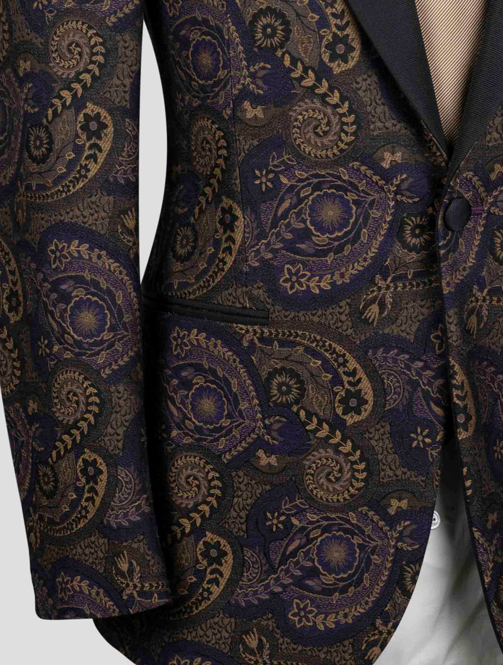 Isaia multicolor Wool silk cotton smoking Blazer