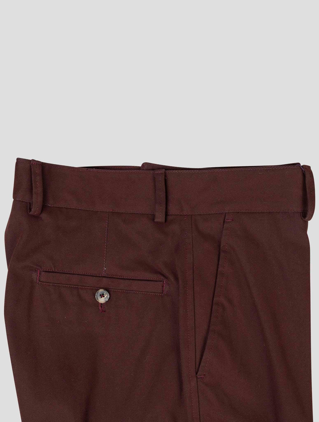 Isaia Burgundy Cotton Ea Cargo Pants