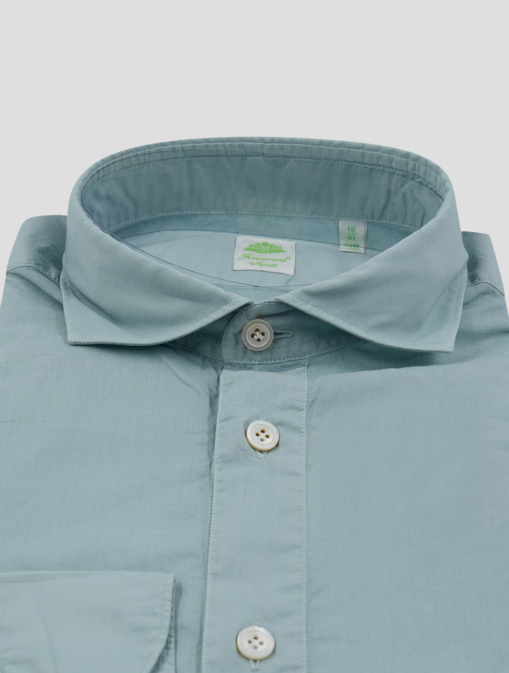Finamore 1925 Light Blue Cotton Shirt Miami