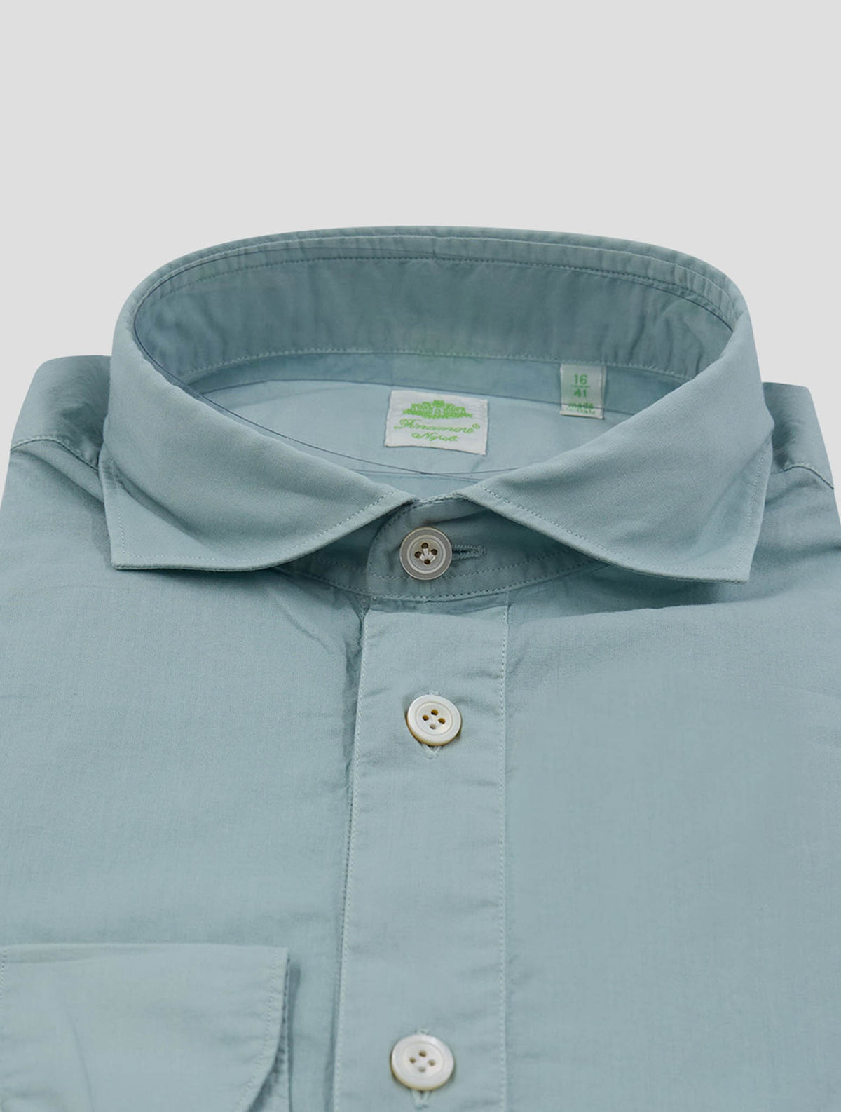 Finamore 1925 Light Blue Cotton Shirt Miami