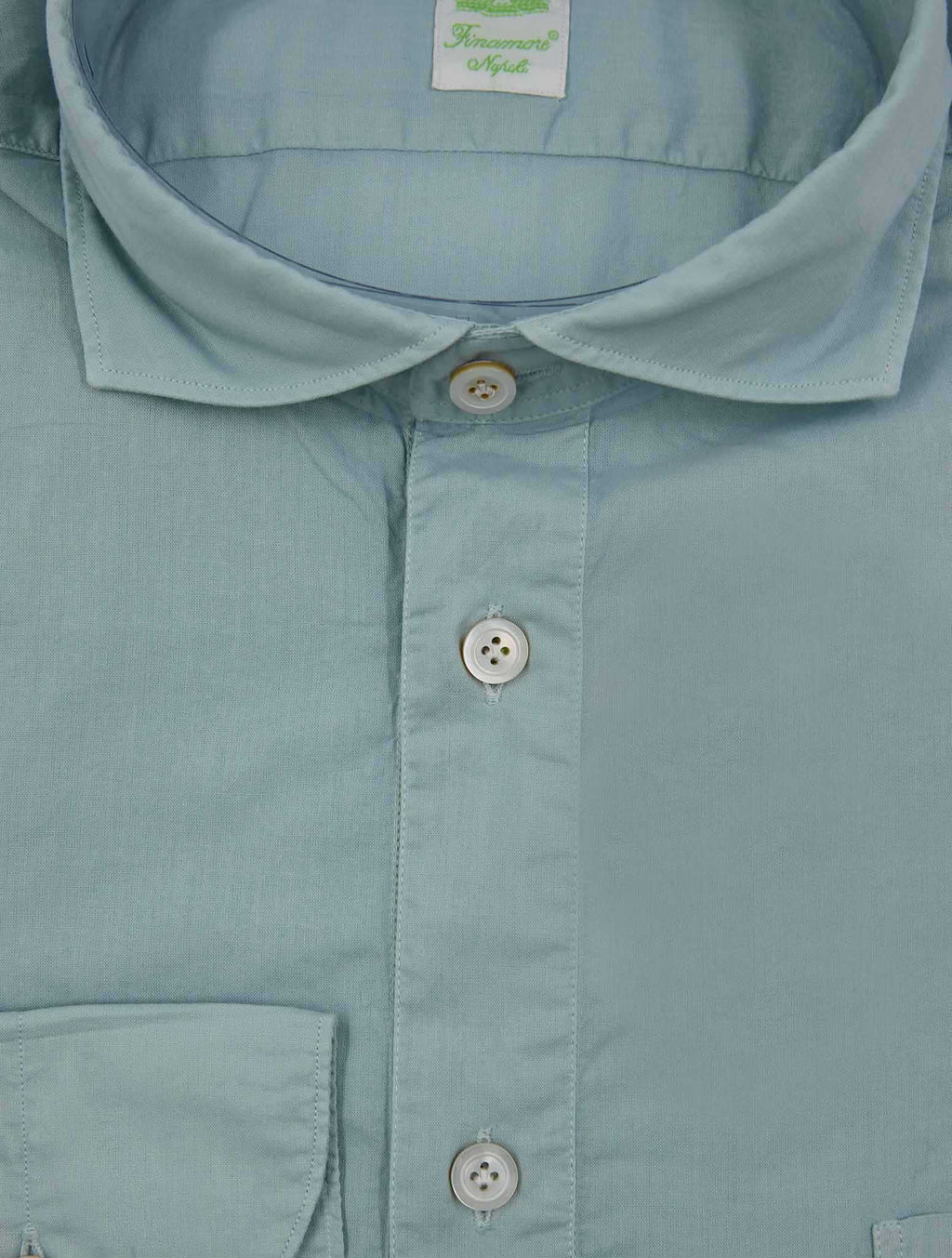 Finamore 1925 Light Blue Cotton Shirt Miami
