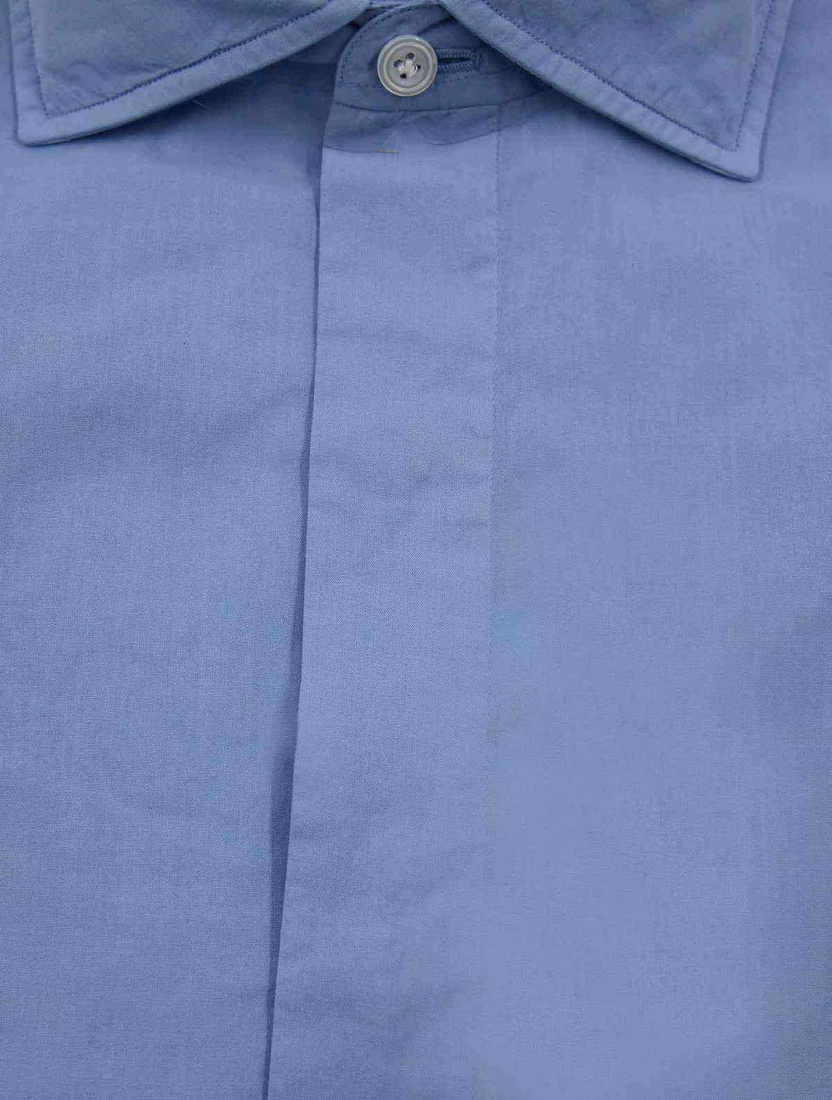 Finamore 1925 Light Blue Cotton Shirt Napoli