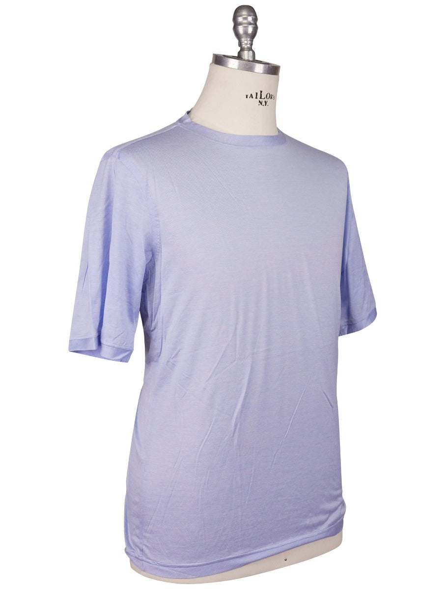 Kiton Light Blue Cotton T-Shirt