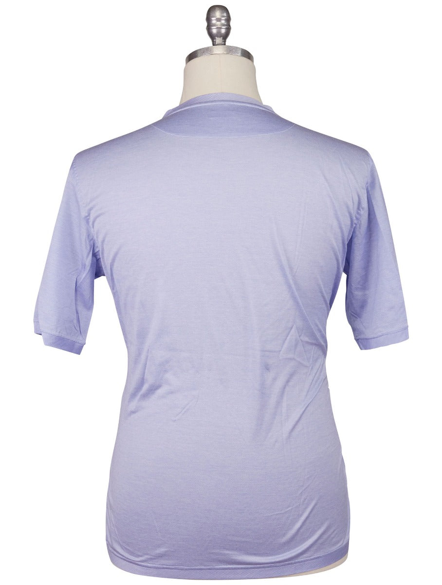 Kiton Light Blue Cotton T-Shirt