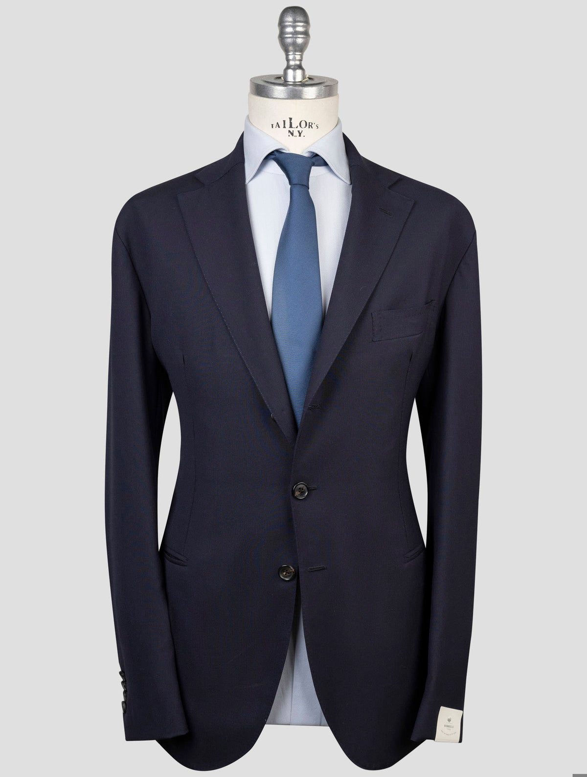Luigi Borrelli Blue Virgin Wool Blazer
