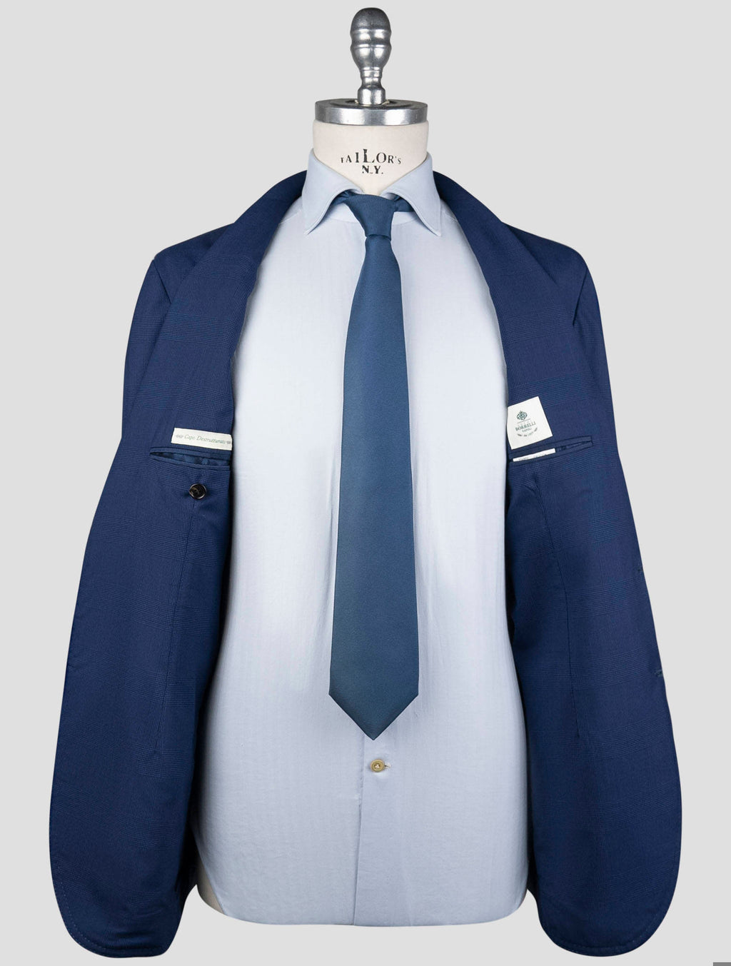 Luigi Borrelli Blue Virgin Wool Silk Suit