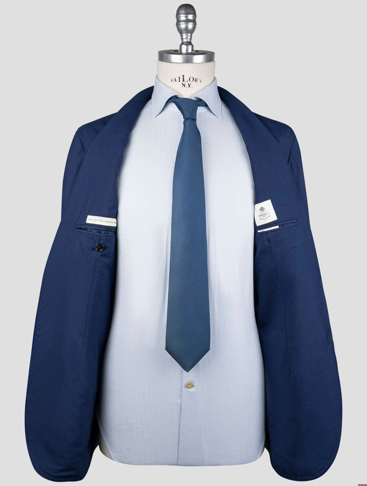 Luigi Borrelli Blue Virgin Wool Silk Suit