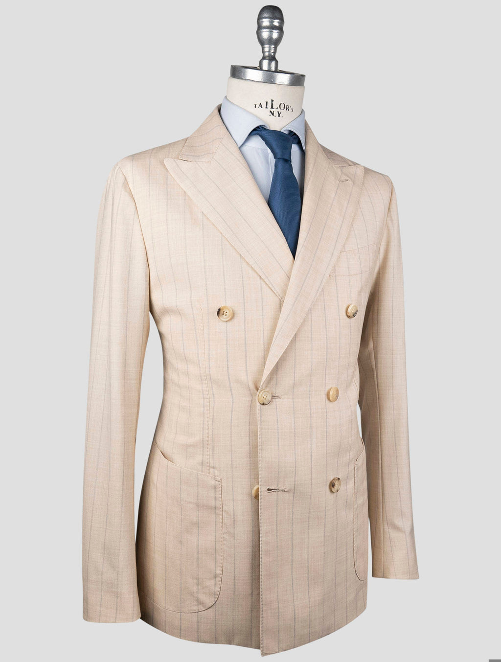 Luigi Borrelli Luigi Borrelli Beige Virgin Wool Silk Suit Beige 001