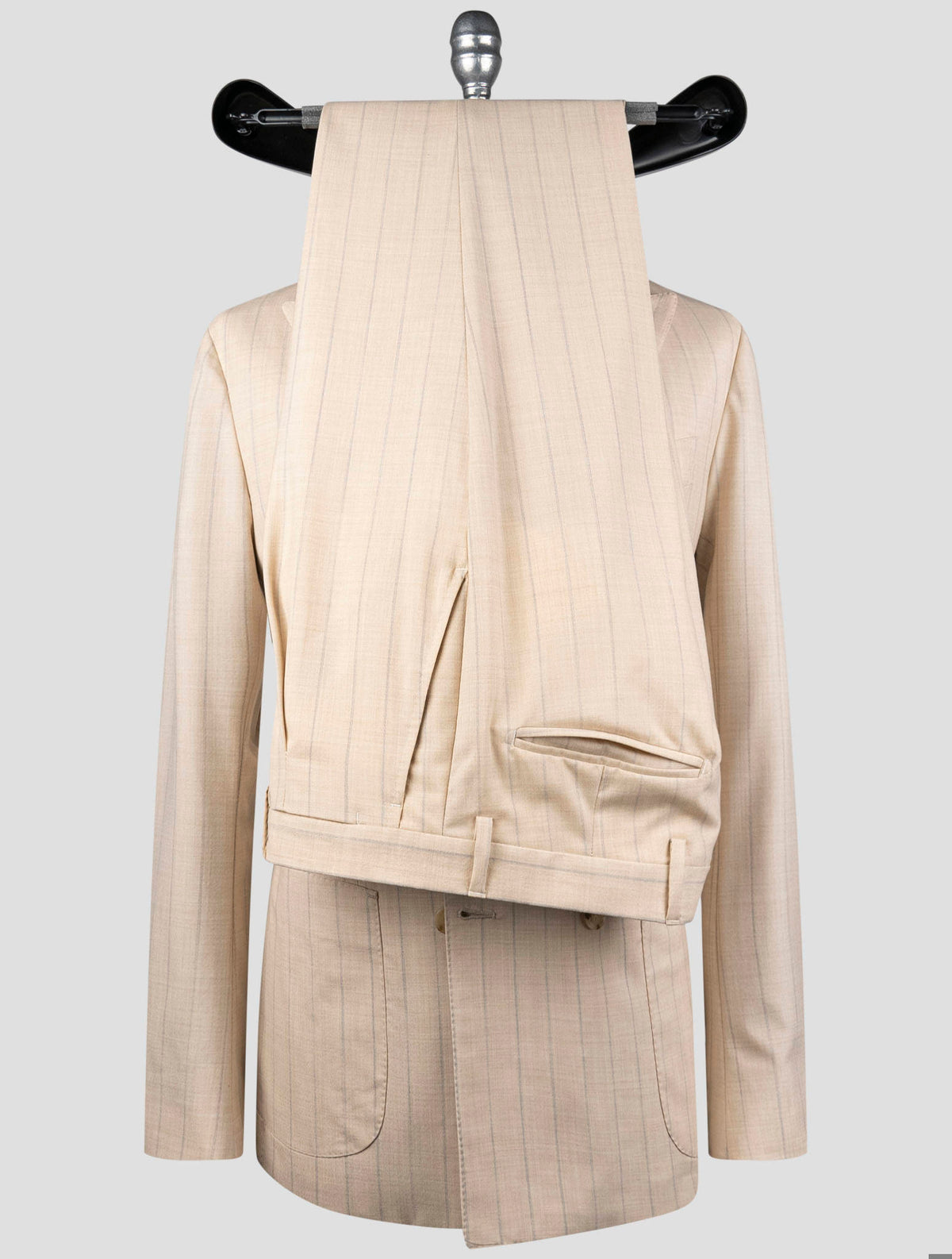 Luigi Borrelli Beige Virgin Wool Silk Suit