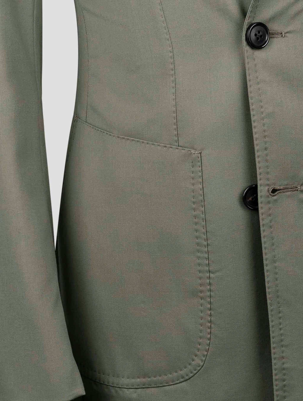 Luigi Borrelli Green Virgin Wool Suit