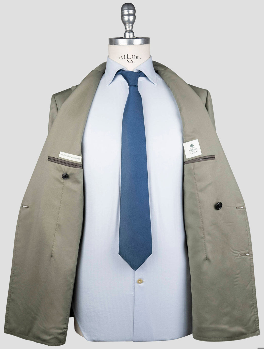 Luigi Borrelli Green Virgin Wool Suit