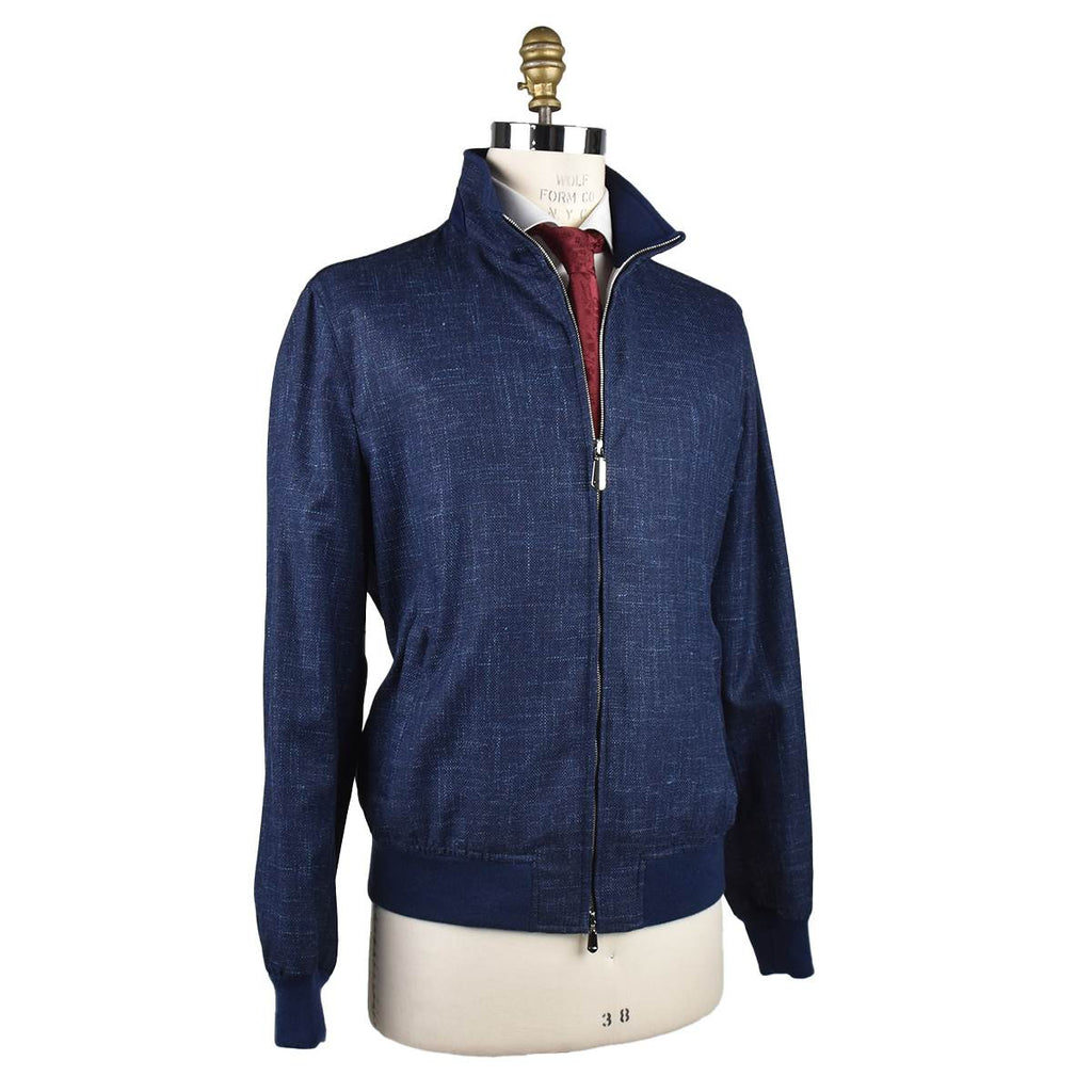 Cesare Attolini Cesare Attolini Blue Wool Silk Linen Coat Blue 001