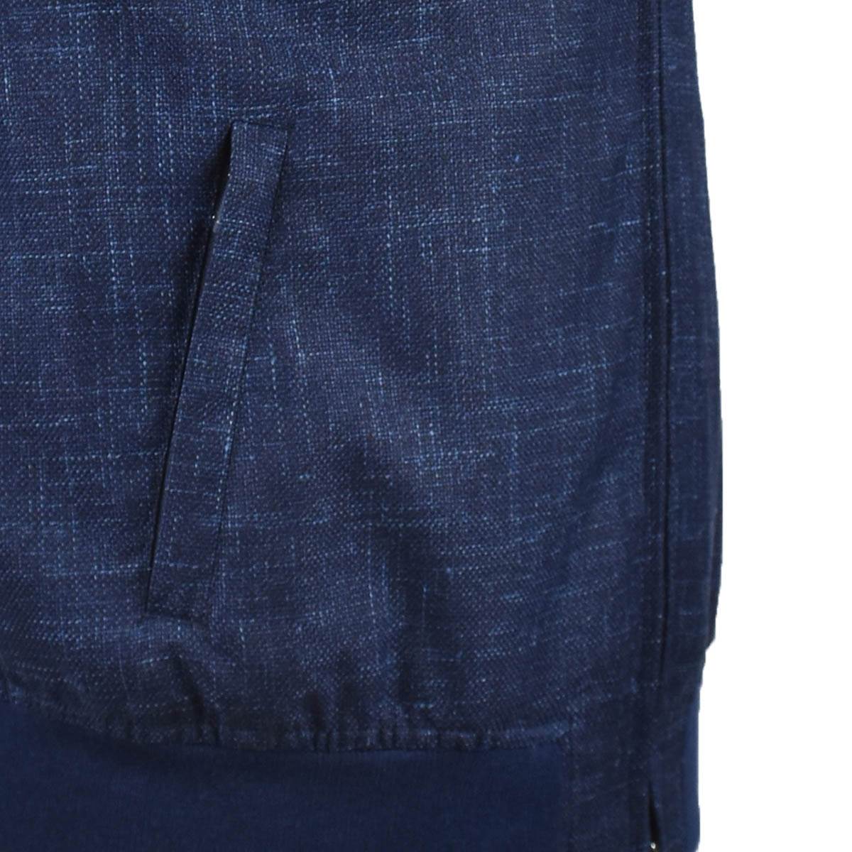 Cesare Attolini Blue Wool Silk Linen Coat