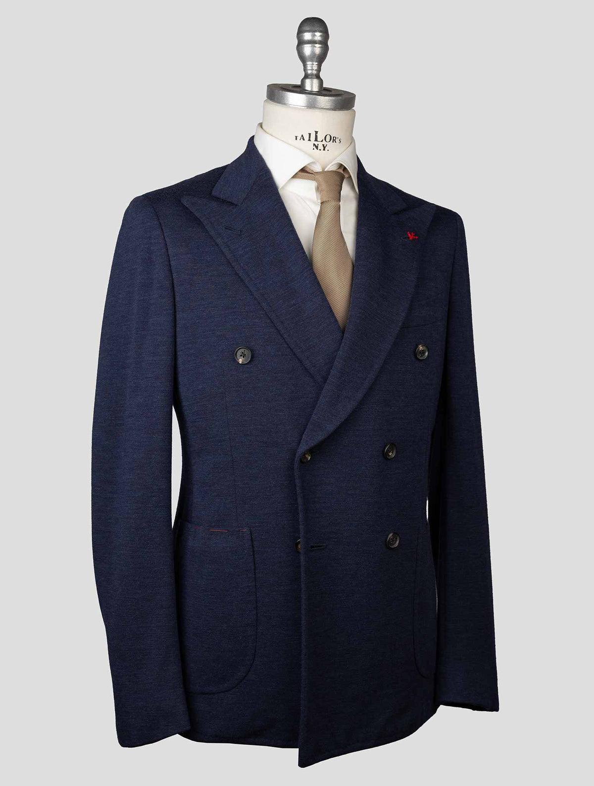 Isaia Isaia Blue Wool Pa Blazer Blue 001