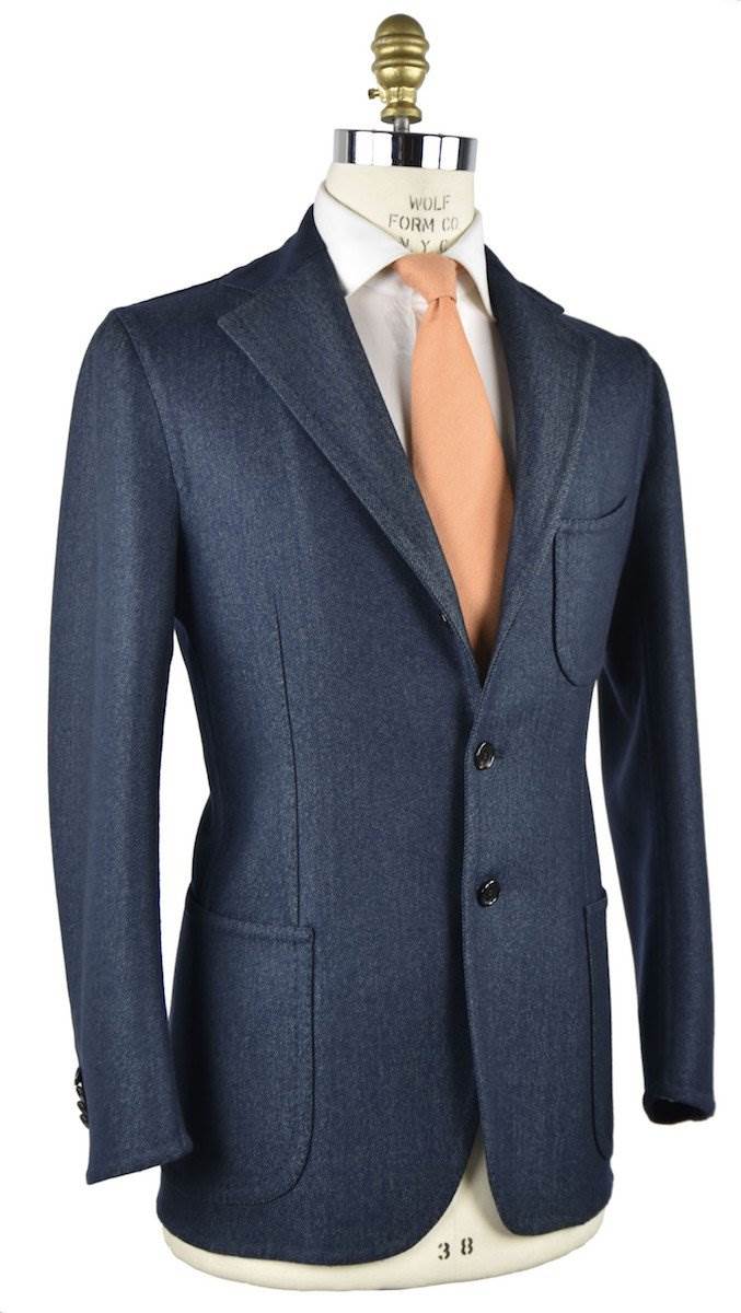 Cesare Attolini Cesare Attolini Blue Wool Cotton Cahmere Blazer Blue 001