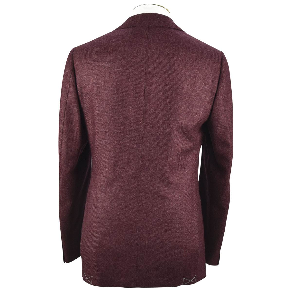 CESARE ATTOLINI Burgundy Wool Silk Blazer