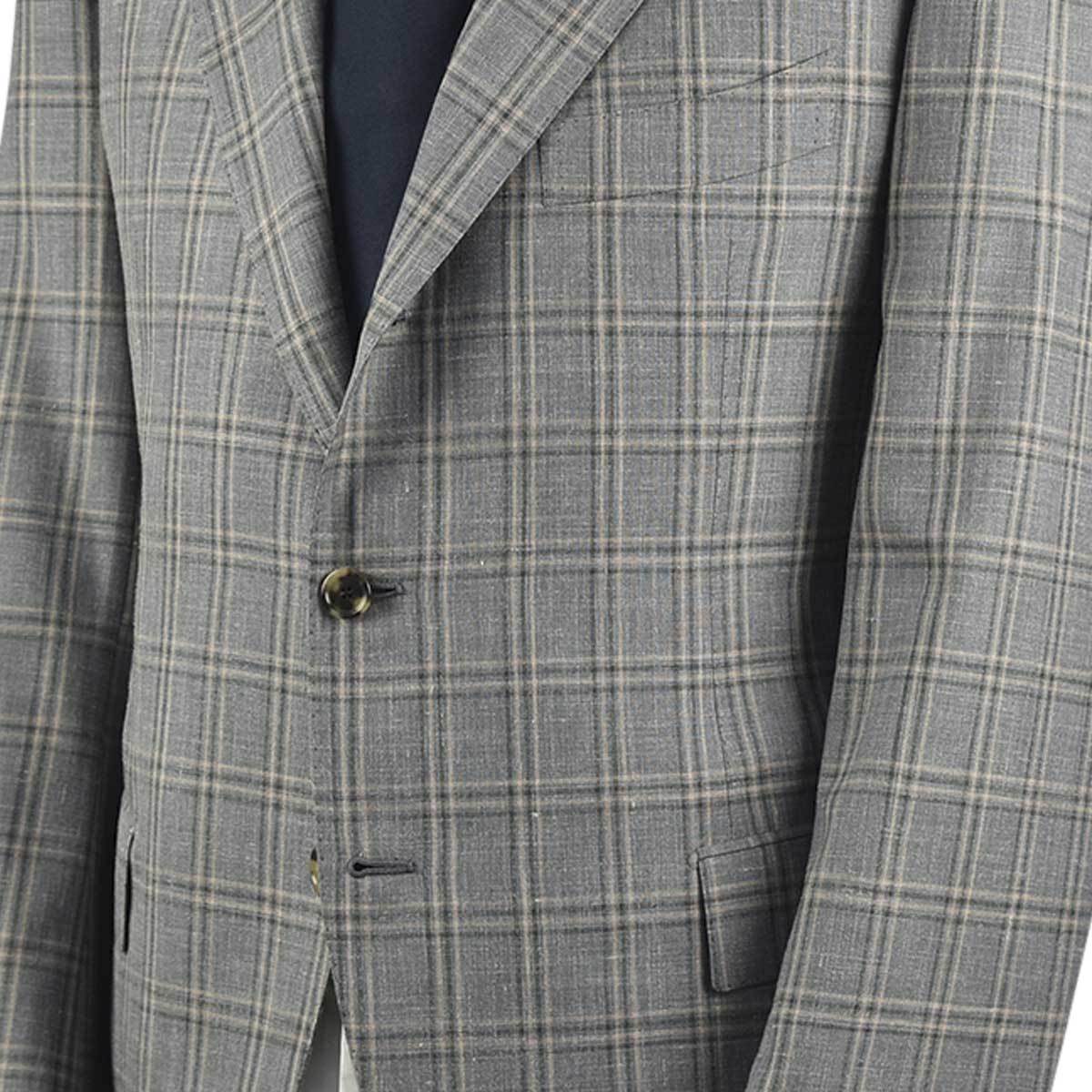 CESARE ATTOLINI Multicolor Wool Silk Linen Blazer