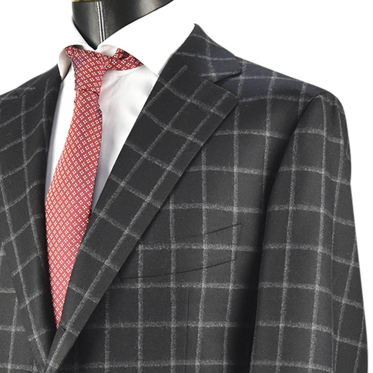 CESARE ATTOLINI Gray Wool Cashmere Blazer
