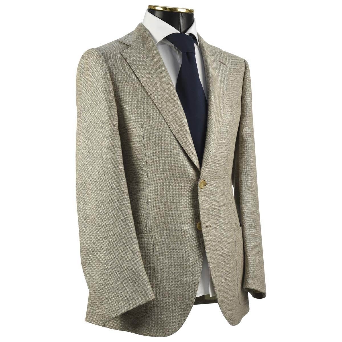 Cesare Attolini CESARE ATTOLINI Beige Hemp Wool Blazer Beige 001