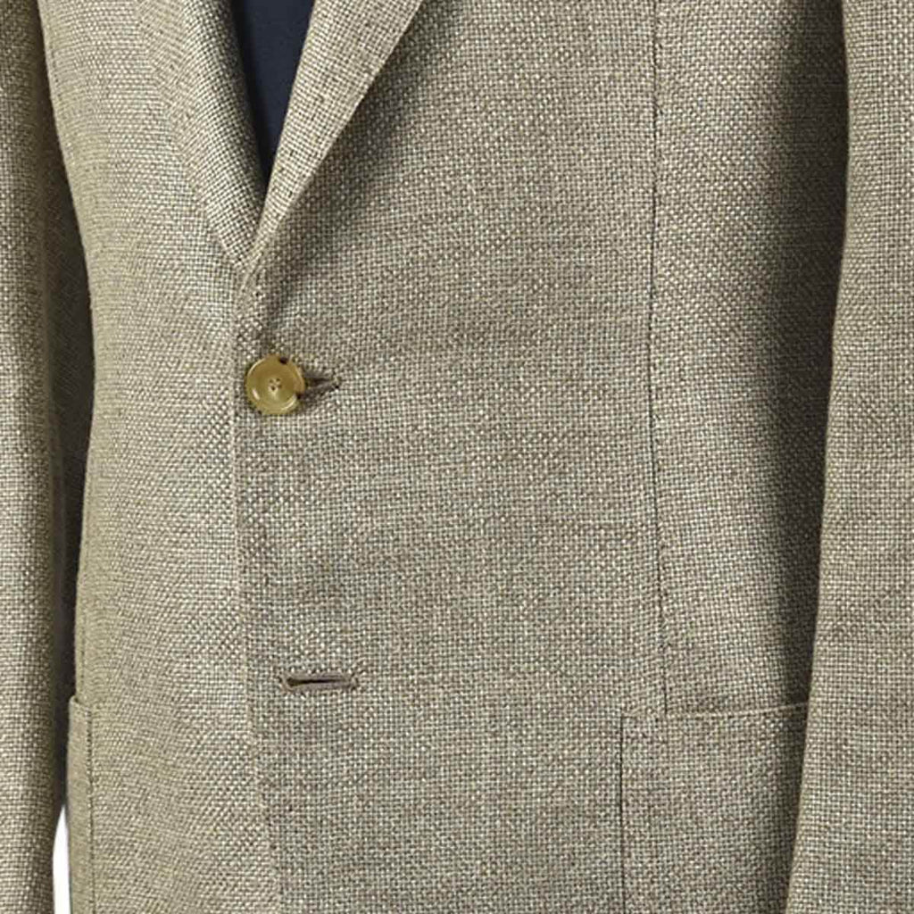 CESARE ATTOLINI Beige Hemp Wool Blazer
