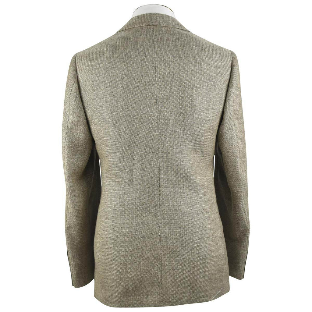 CESARE ATTOLINI Beige Hemp Wool Blazer
