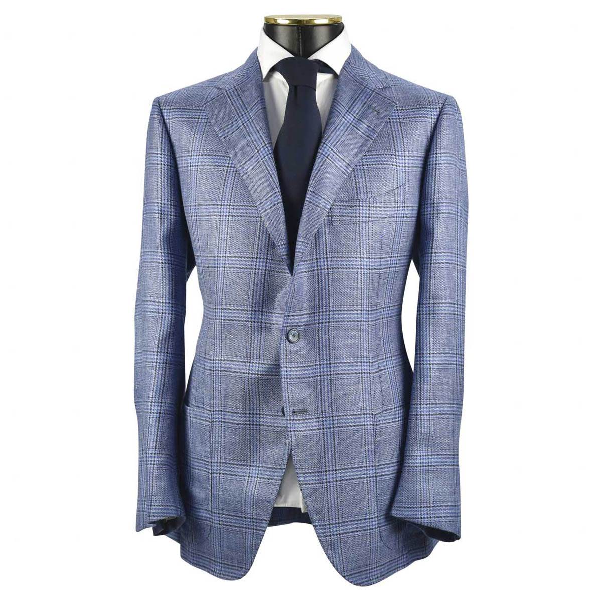 Cesare Attolini CESARE ATTOLINI  Blue Cashmere Silk Linen Blazer Blue 000