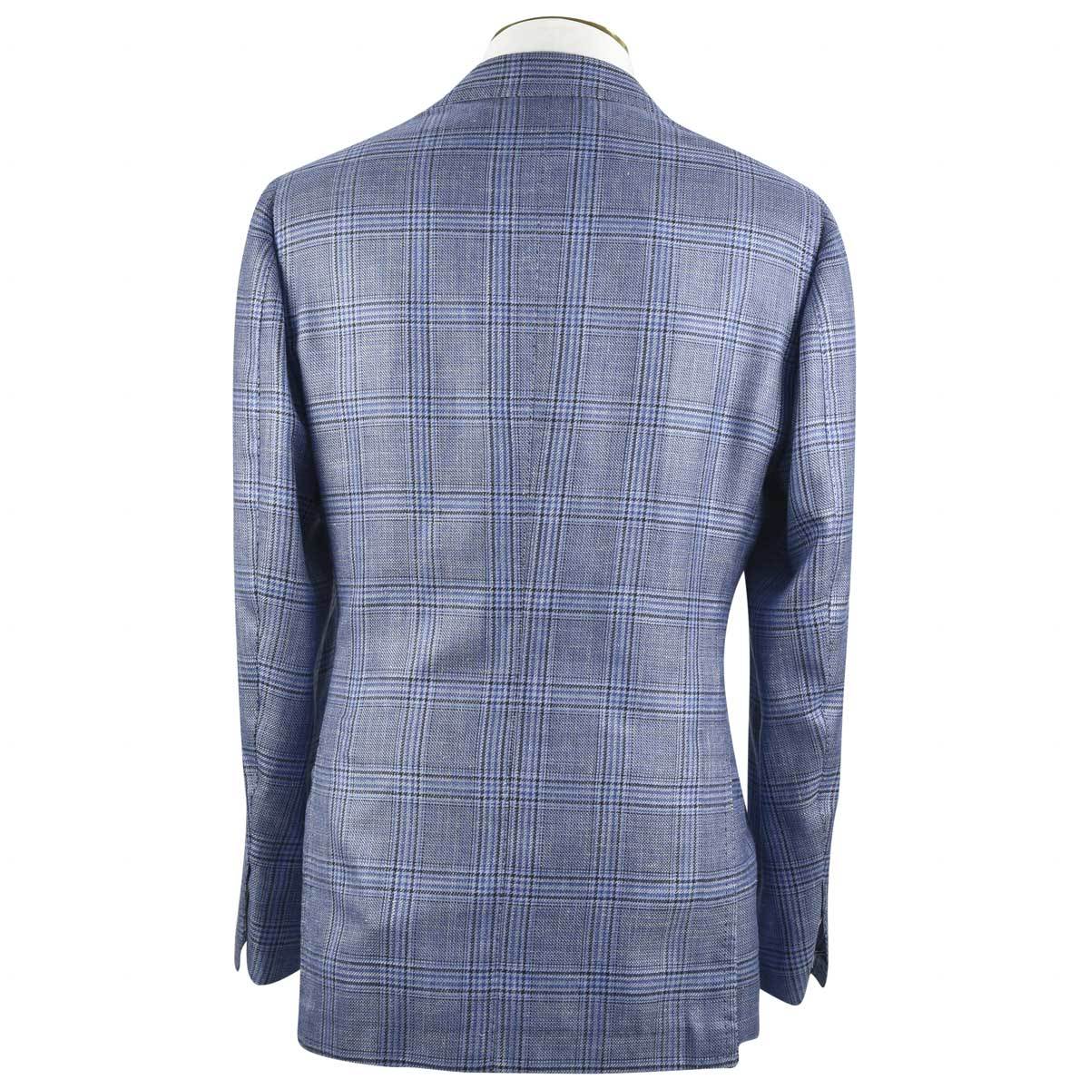 CESARE ATTOLINI Blue Cashmere Silk Linen Blazer