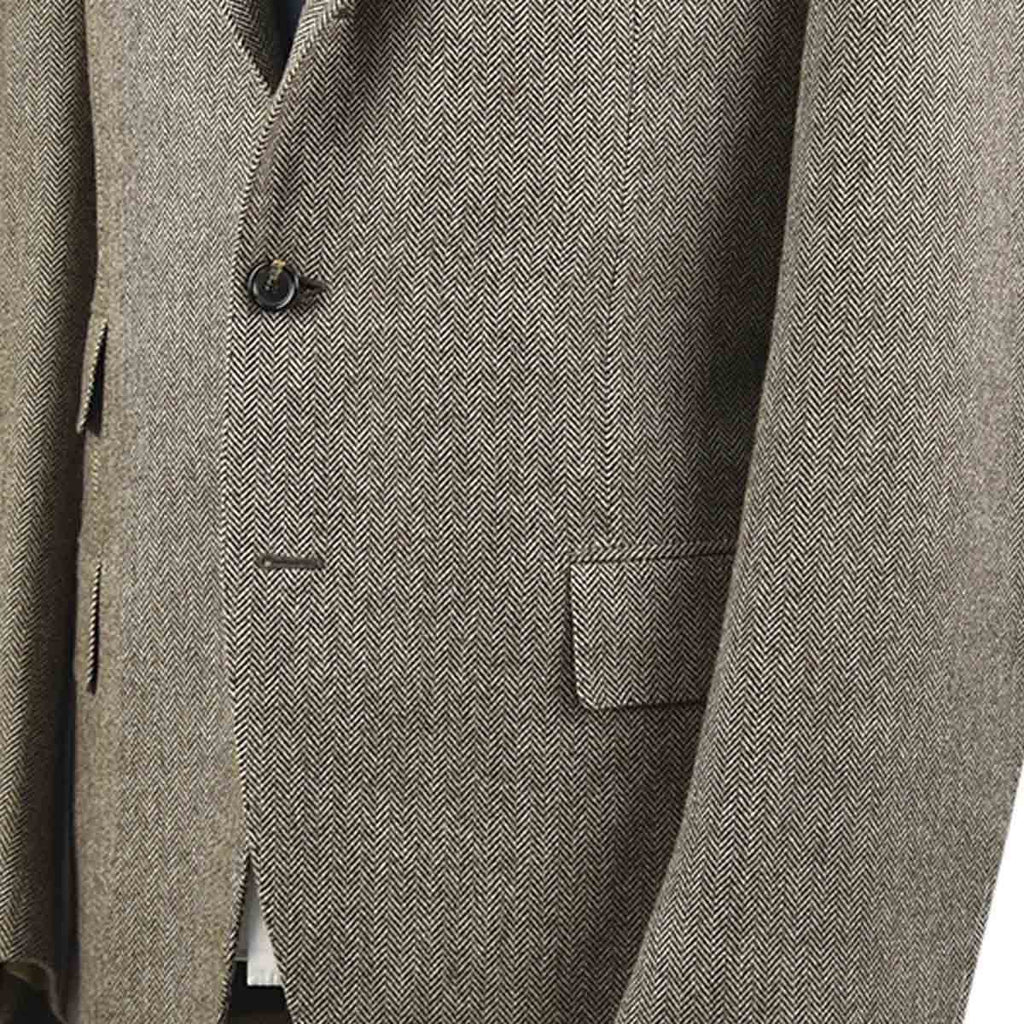 CESARE ATTOLINI Brown Wool Cotton Blazer