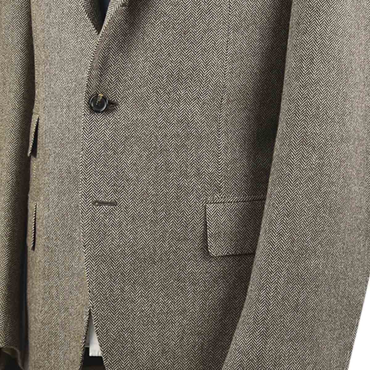 CESARE ATTOLINI Brown Wool Cotton Blazer
