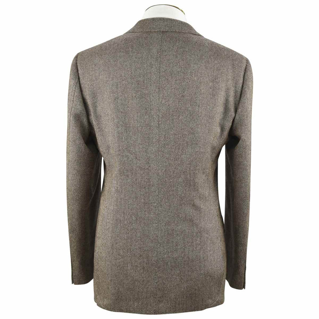 CESARE ATTOLINI Brown Wool Cotton Blazer