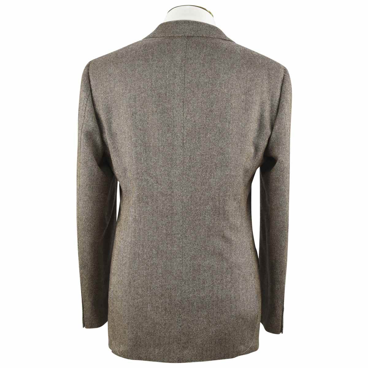CESARE ATTOLINI Brown Wool Cotton Blazer