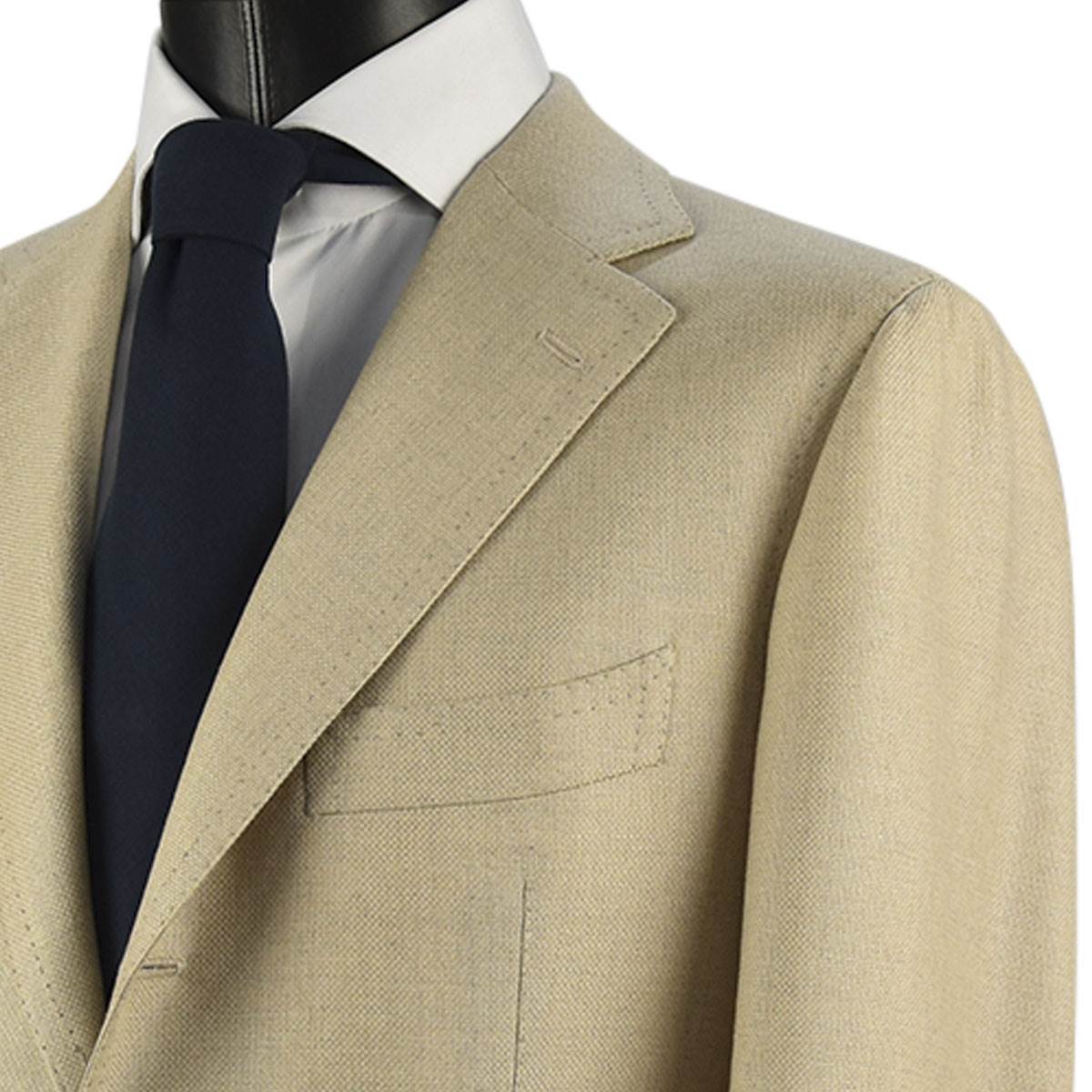 CESARE ATTOLINI Beige Wool Lambswool Cashmere Blazer