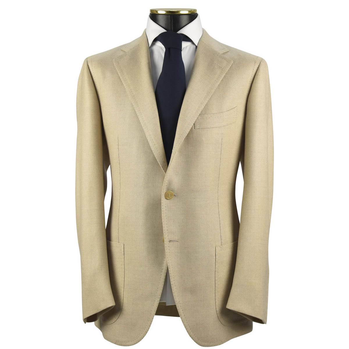 CESARE ATTOLINI Beige Wool Lambswool Cashmere Blazer